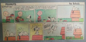 Peanuts Sunday Page by Charles Schulz from 11/27/1966 Size: ~7.5 x 15 inches CT