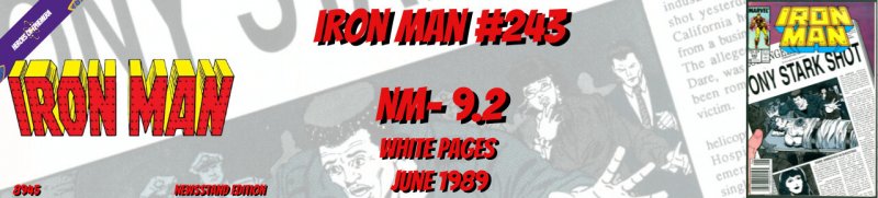 Iron Man 243 NM- 9.2 Newsstand Marvel 1989