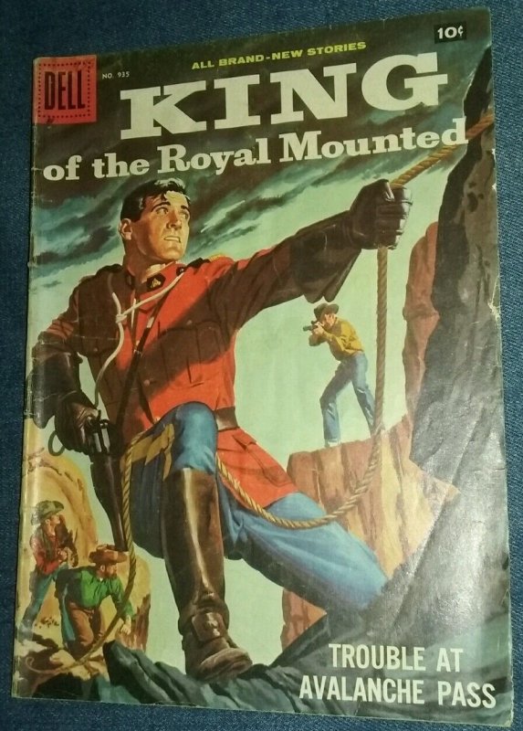 DELL FOUR COLOR COMICS #935 KING OF THE ROYAL MOUNTED VG- GOLDEN AGE 1958
