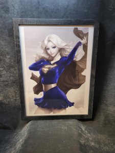 Stanley Artgerm Lau 12x16 DC Comics Framed Art Print Supergirl Blue