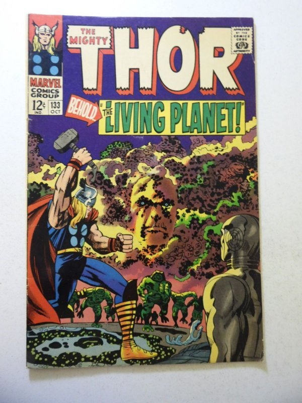 Thor #133 (1966) VG+ Cond small moisture stains bc, manufactured w/ 1 staple