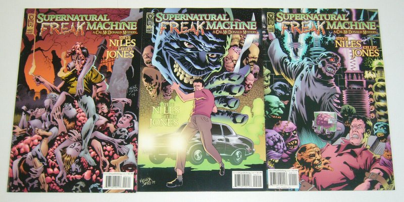 Supernatural Freak Machine #1-3 VF/NM complete series - steve niles kelley jones