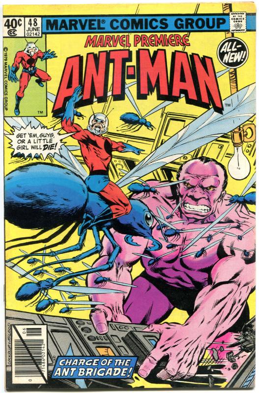 MARVEL PREMIERE #48, FN+, Scott Lang, Antman, 1972, YellowJacket, John Byrne