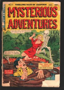 Mysterious Adventures #10-1952-Lurid and scary pre-code horror cover-skeleton...