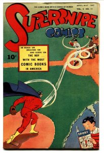 Supersnipe Vol. 3 #11 1947 SPORT COMICS cover-Superhero VF-