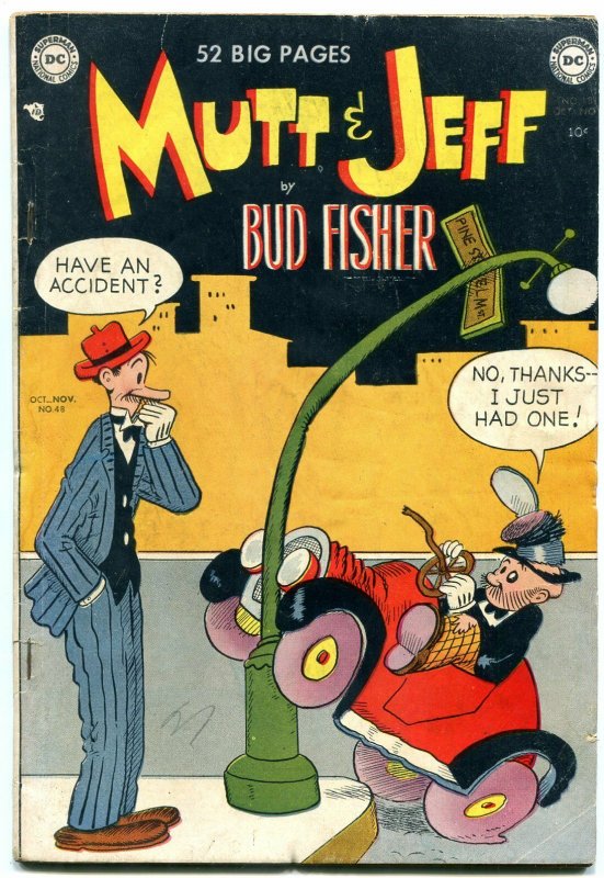 Mutt and Jeff #48 1950-Car Crash cover- DC Golden Age- Bud Fisher VG+