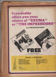CRAWDADDY April 1972, Newspaper, VG, Jimi Hendrix, Chuck Berry, Voodoo