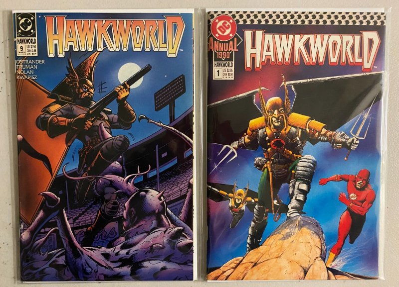 Hawkworld lot #1-9 + Annual DC 2nd Series (8.0 VF) 10 different (1990 to 1991)