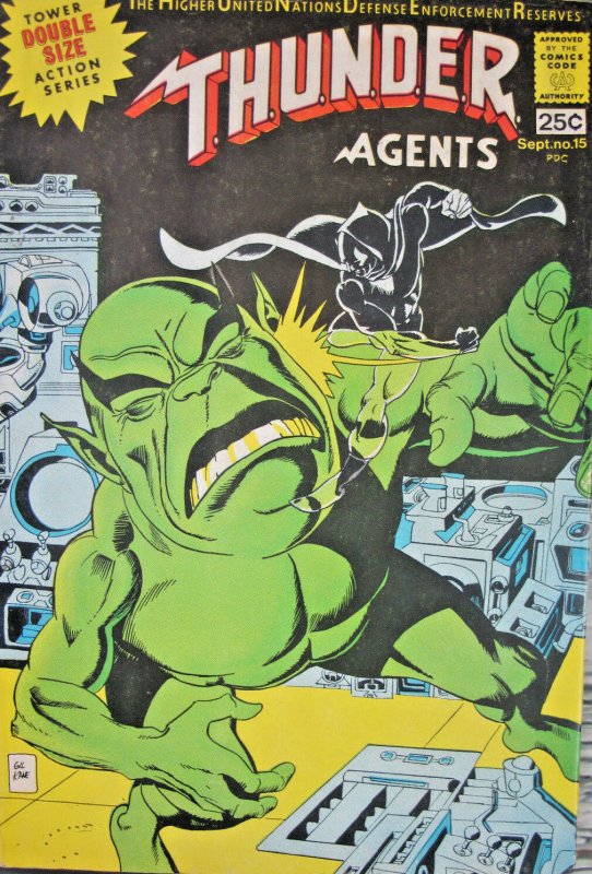T.H.U.N.D.E.R. Agents  #15 1967 Tower Comics Silver Age VG- 3.5 25 Cent Cover