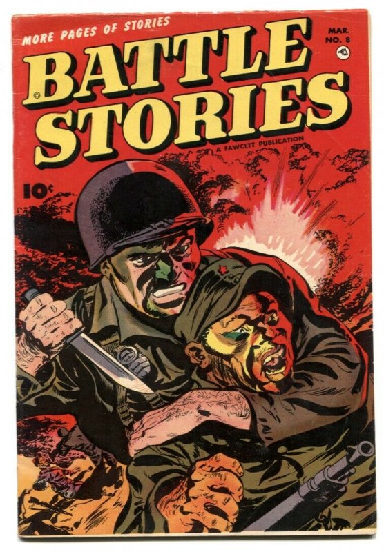 Battle Stories #8 1953-FAWCETT-EXTREME VIOLENCE-High grade VF