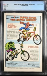 SPECIAL EDITION SPIDER-MAN VS THE HULK #NN 1979 MARVEL CGC 9.8 WHITE PAGES 7011