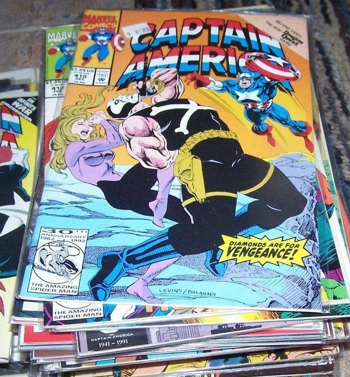 Captain America # 410  1992, Marvel  crossbones diamondback SNAKE HUNT