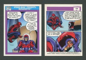 1990 Marvel Comics Card  #156 (Spiderman Presents: Magneto) / MINT