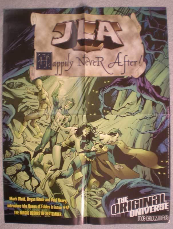 JLA HAPPILY NEVER AFTER Promo poster, 17 x 22, Unused, more in our s