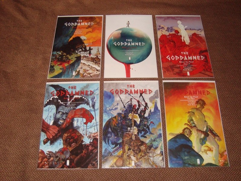 THE GODDAMNED BEFORE THE FLOOD 1-5 PLUS VARIANTS (2015) LOT OF 10 COMICS