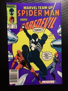 MARVEL TEAM UP 141 HIGH Grade WP 1st Black Costume! NEWSSTAND VARIANT COVER 1984