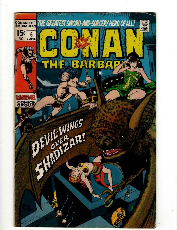 Conan The Barbarian # 6 FN/VF Marvel Comic Book Barry Smith Kull King Sword NP16