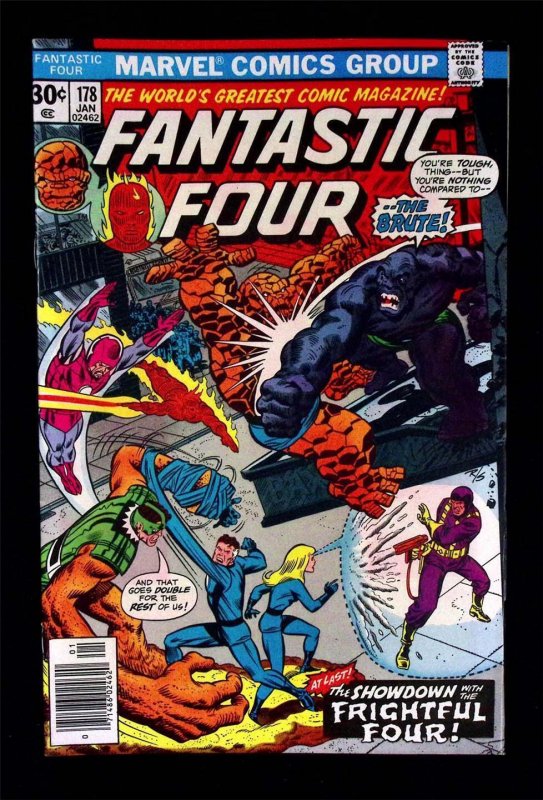 Fantastic Four #178 Jan 1977 Frightful Four Thing Human Torch Vf/nm