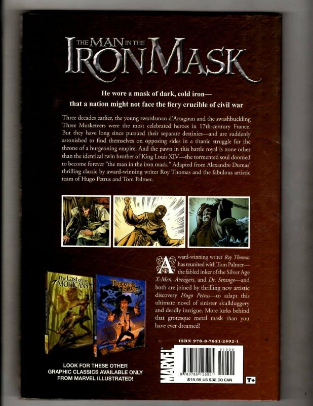 The Man In The Iron Mask Marvel Comics HARDCOVER Graphic Novel Book Dumas J370 9780785125921