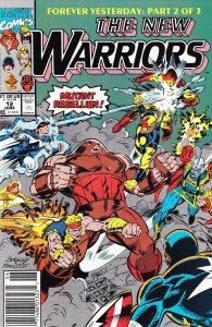 The New Warriors #12 Newsstand Cover Marvel Comics