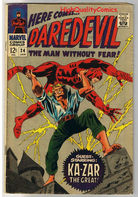 DAREDEVIL #24, VG, Gene Colan, Ka-Zar, Stan Lee, 1964, more DD in store