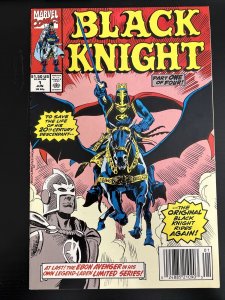 BLACK KNIGHT # 1  MARVEL COMICS 1990 NEWSSTAND KIT HARRINGTON