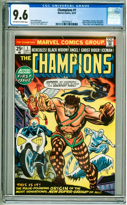 The Champions #1 (1975) CGC 9.6! OWW Pages!