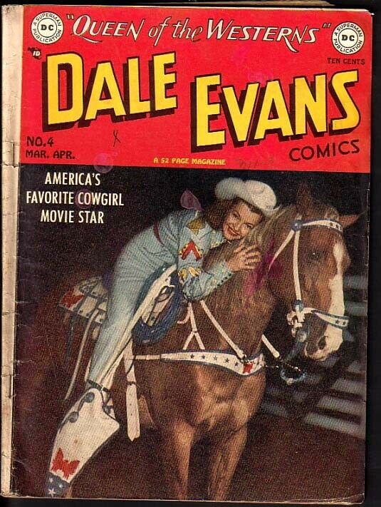 DALE EVANS COMICS #4-ALEX TOTH ART-1949-PHOTO COVER VG