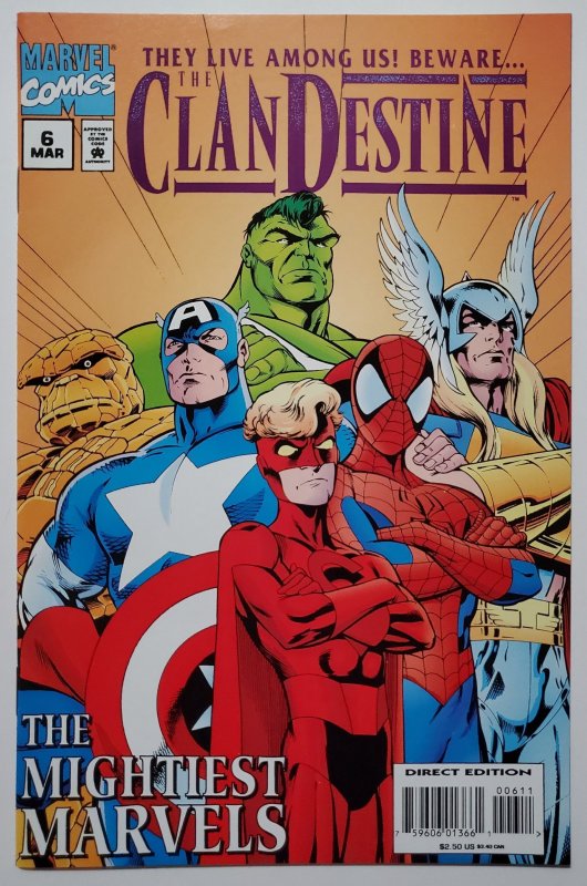 ClanDestine #6 (1995) VF/NM Starring Thor, Hulk,The Thing, Capp, & Spider-Man