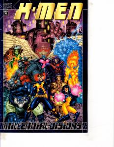 Lot Of 2 Marvel Comic Books X-Men Millennial Visions, Flashback Uncanny #1 BH52