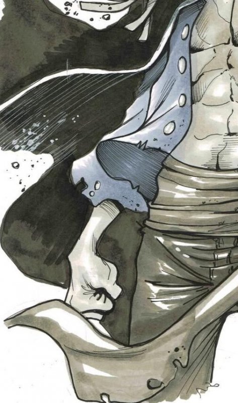 One Piece Luffy Original Art by Sergio Dávila – A4 Ink & Wash Signed