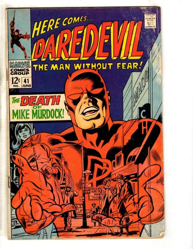 Daredevil # 41 VG Marvel Comic Book Avengers Spider-Man Hulk Iron Man CR45