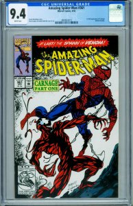 Amazing Spider-Man #361 CGC 9.4 1992-1st Full Carnage-3804823013