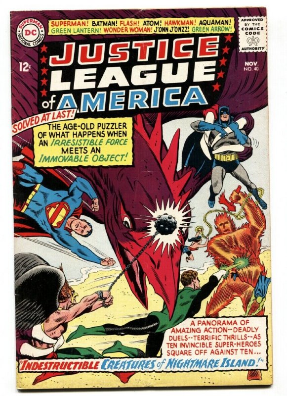 JUSTICE LEAGUE OF AMERICA #40 1965-DC COMICS PENGUIN  FN+