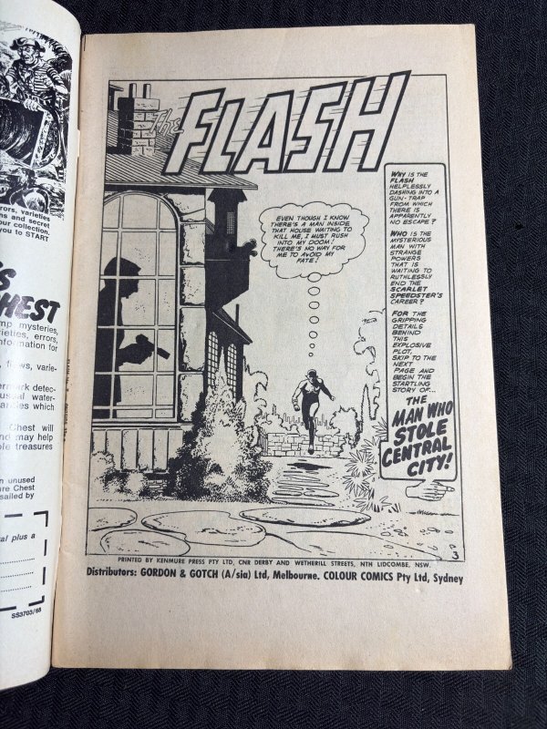 Vintage GIANT FLASH ALBUM Colour Comics #7 G/VG 3.0 Mirror Master AUSTRALIAN