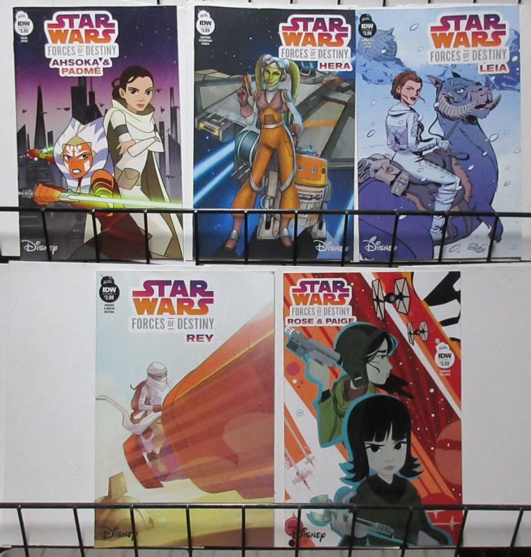 Star Wars Forces of Destiny (IDW 2018) Lot of 5Diff Girl Resistance Fighters