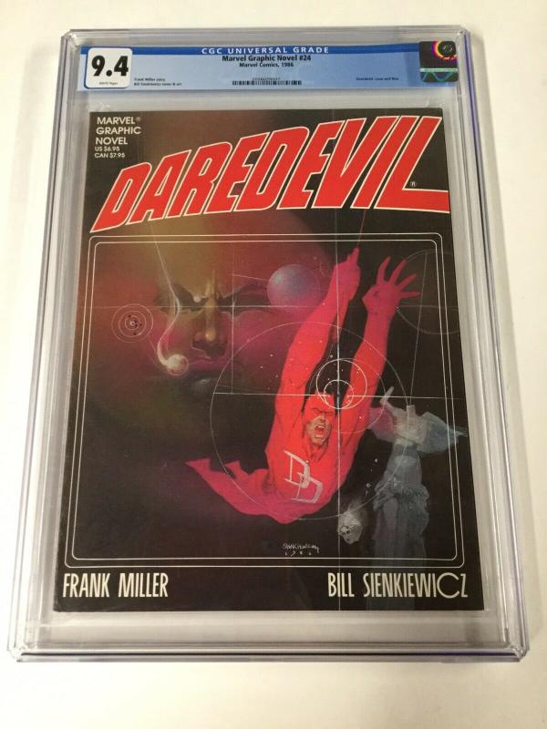 Marvel Graphic Novel 24 Cgc 9.4 White Pages Frank Miller Daredevil