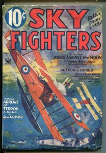 SKY FIGHTERS 12/1933-AIR WAR PULPS-WWI-CLASSIC-RARE-vg