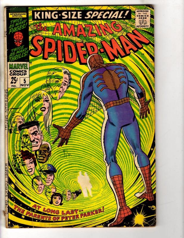 Amazing Spider-Man Annual # 5 FN Marvel Comic Book Spidey's Parents Goblin JG2