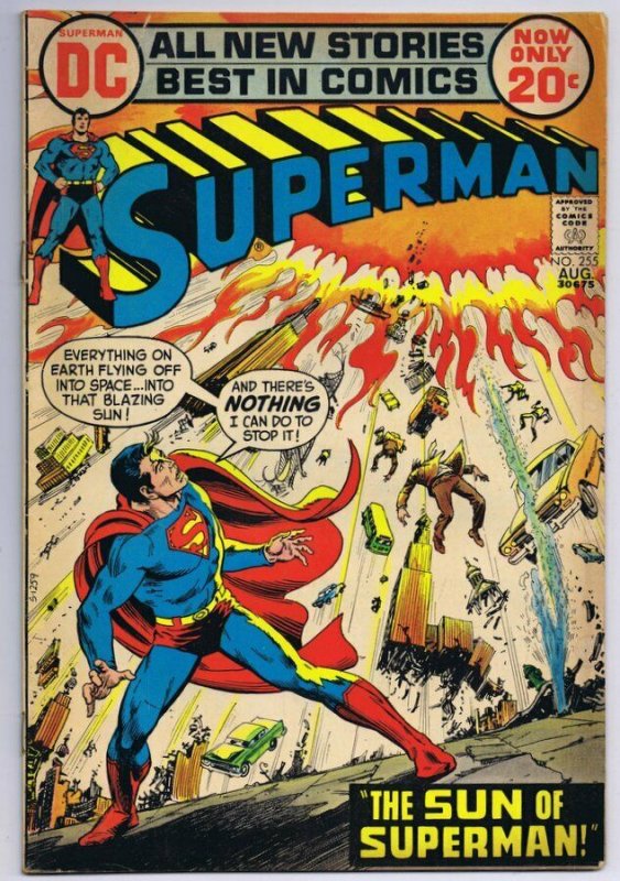 Superman #255 ORIGINAL Vintage 1972 DC Comics 