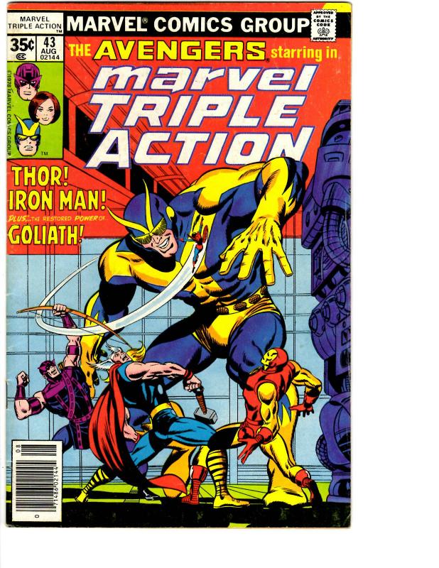 5 Marvel Triple Action Comic Books # 40 41 42 43 44 Avengers Thor Iron Man BH7