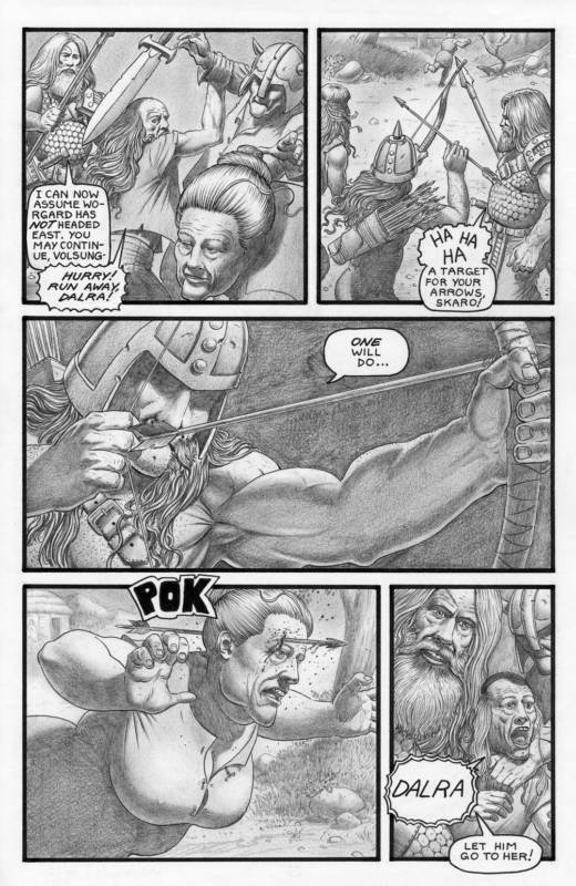 SEAN PATTY original art, WORGARD VIKING BERSERKER 1, 11x17, 2010, Battle, pg 12