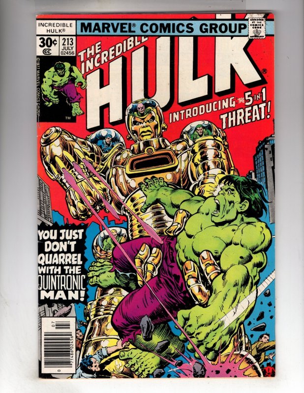 The Incredible Hulk #213 (1977)   7.5-8.0   [119•BI#01]