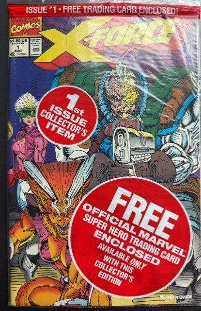 X-Force #1 (1991) Polybagged w/ Sunspot&Gideon card