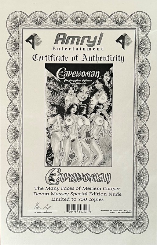 Cavewoman: The Many Faces of Meriem Devon Massey Special Edition Nude Ltd to 750