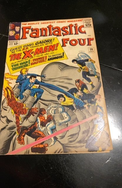 Fantastic Four #28 (1964)Kirby X-men/Ff see description