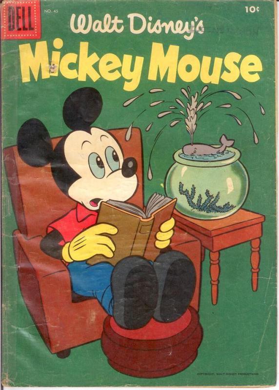 MICKEY MOUSE 45 GOOD Dec.-Jan. 1956 COMICS BOOK