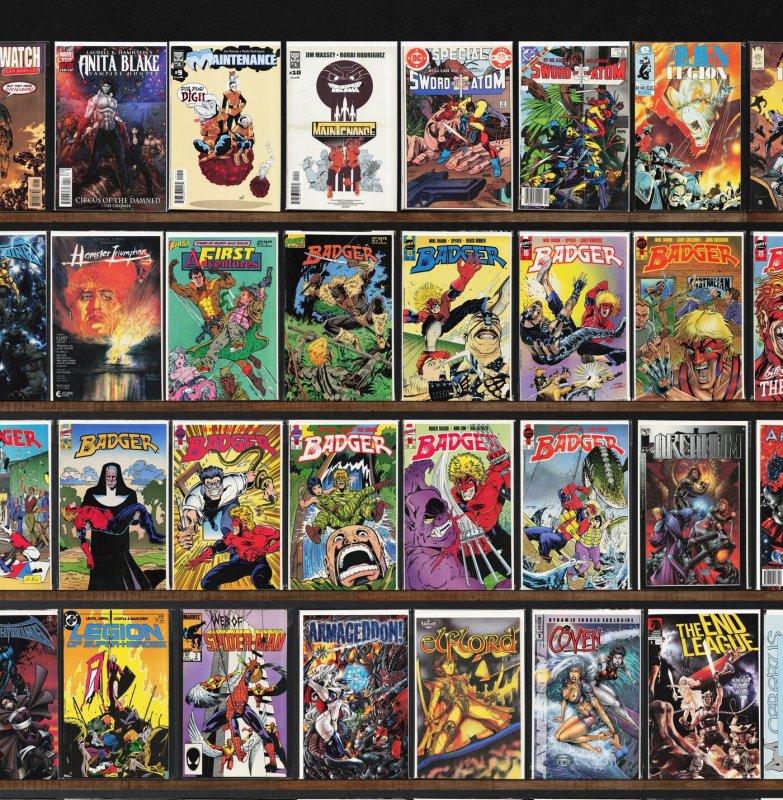 Huge Lot 150+ Comics with Green Arrow, Badger, Alien Legion, Nightwing & More!