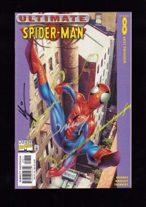 Ultimate Spider-Man #8 - Working Stiff.  Signed 2x (8.5) 2001