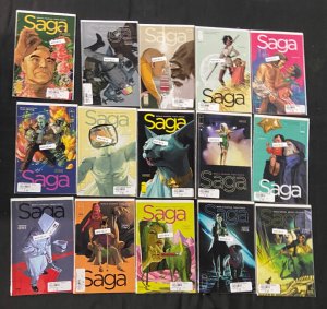 SAGA IMAGE COMICS LOT #11-25 BRIAN K VAUGHN FIONA STAPLES VF/NM